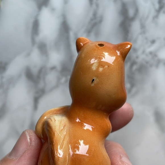 VTG Giftcraft Squirrels On Logs Salt & Pepper Shakers MCM Japan - Picture 9 of 11